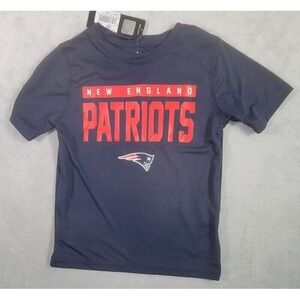 New England Patriots NFL Youth Boys Navy Short Sleeve T-Shirts Tee Large NWT